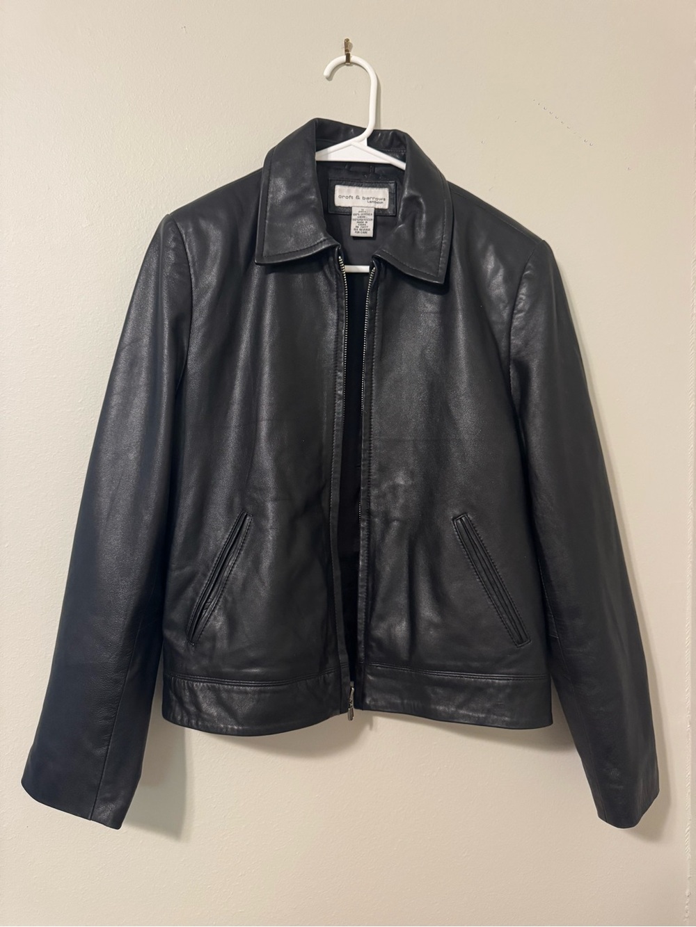 100% Leather Vintage Croft and Borrow Leather Jacket